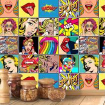Papel De Parede Azulejo Pop Art Papel De Parede Azulejo Pop Art