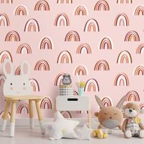 Papel de Parede Baby Arco Íris Rose 300 Papel de Parede Baby Arco Íris Rose 300