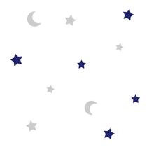 Papel De Parede Baby Lua E Estrelas