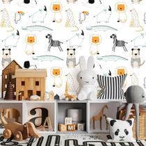 Papel de Parede Baby Safari Animado 250 Papel de Parede Baby Safari Animado 250