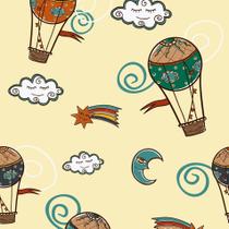 Papel de Parede Balões para Quarto Infantil Vintage 57x270c Papel de Parede Balões para Quarto Infantil Vintage 57x270c