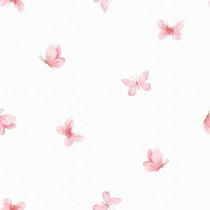 Papel de Parede Bambine Borboletas Rosas BA0027 Papel de Parede Bambine Borboletas Rosas BA0027