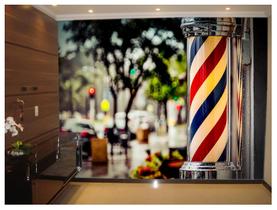 Papel De Parede Barbearia Retrô Barber Pole 3D Brb04