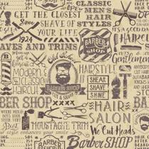 Papel de Parede Barbearia Vintage Retro 57x270cm