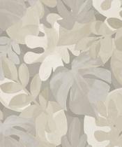 Papel de Parede Belize Folhagem Cinza e Bege PH3004
