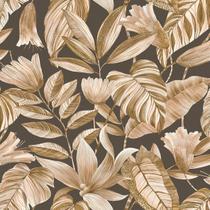 Papel de Parede Belize Folhagem Marrom BZ3108