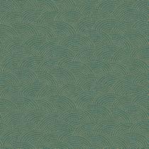 Papel de Parede Belize Geométrico Verde e Dourado BZ3306