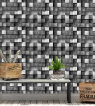 Papel De Parede Bloco 3D De Madeira