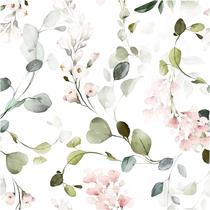 Papel de parede Blooming Wall DPY54 Aquarela Boho Green Leaves