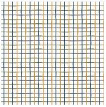 Papel De Parede Bobinex Revoada - Xadrez Aquarela Azul, Militar E Mostarda 4422