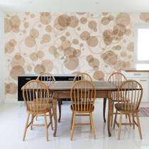 Papel de Parede Bolinhas e Círculos Tons Terrosos Painel 9m² Papel de Parede Bolinhas e Círculos Tons Terrosos Painel 9m²
