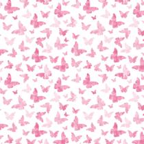 Papel de Parede Borboletas Rosa para Quarto Infantil 2,70x0,
