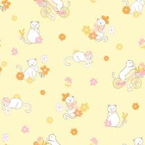 Papel de Parede Bosque da Imaginação Infantil Amarelo 80850