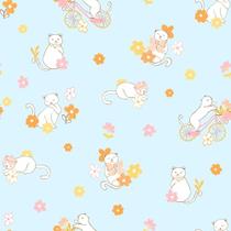 Papel de Parede Bosque da Imaginação Infantil Azul 80881