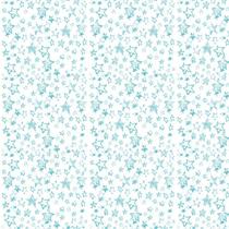 Papel De Parede Branco Com Estrelas Azul Claro Adesivo Sala