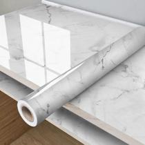 Papel de Parede Branco e Dourado Autoadesivo Lavável Realista Renove Sua Casa Sem Obra
