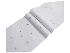 Papel de Parede Branco e Prata Estrelado Western Papel de Parede Branco e Prata Estrelado Western
