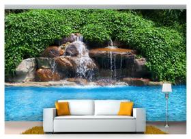 Papel De Parede Cachoeira Natureza Mata 3D 6M² Nch111