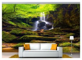 Papel De Parede Cachoeira Natureza Mata 3D 6M² Nch127