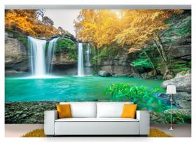 Papel De Parede Cachoeira Natureza Mata 3D 6M² Nch172