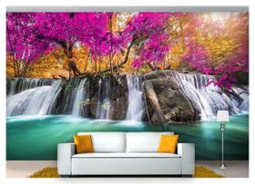 Papel De Parede Cachoeira Natureza Mata 3D 6M² Nch192