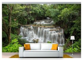 Papel De Parede Cachoeira Natureza Mata 3D 6M² Nch205