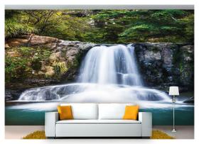 Papel De Parede Cachoeira Natureza Mata 3D Nch124