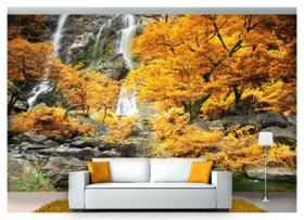 Papel De Parede Cachoeira Natureza Mata 3D Nch161