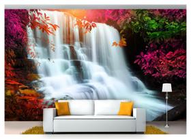 Papel De Parede Cachoeira Natureza Mata 3D Nch175