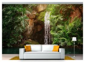 Papel De Parede Cachoeira Natureza Ponte 3D Nch145