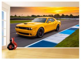 Papel De Parede Carro Dodge Challenger Hellcat 3,5M Car67