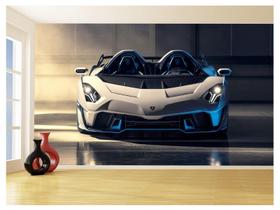 Papel De Parede Carro Lamborghini Sc20 Branco 3,5M Car172 Papel De Parede Carro Lamborghini Sc20 Branco 3,5M Car172