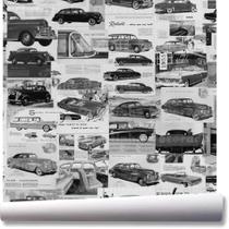 Papel De Parede Carros Clássicos Vintage Kit 02 Rolos A263