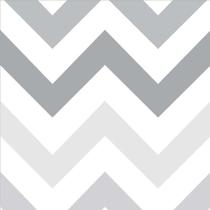 Papel De Parede Chevron Liso Em Tons De Cinza - 1,50x0,50m
