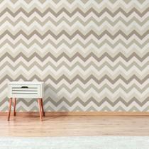 Papel de Parede Chevron Tons de Bege 57x270cm Papel de Parede Chevron Tons de Bege 57x270cm