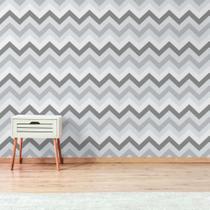 Papel de Parede Chevron Tons de Cinza 57x270cm
