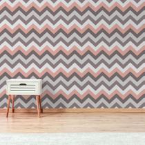 Papel de Parede Chevron Tons de Marrom 57x270cm
