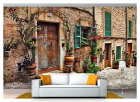 Papel De Parede Cidade Antiga Rua Européia 3D Cda01 Papel De Parede Cidade Antiga Rua Européia 3D Cda01