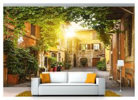 Papel De Parede Cidade Antiga Rua Européia 3D Cda27 Papel De Parede Cidade Antiga Rua Européia 3D Cda27