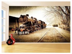 Papel De Parede Cidade Antiga Trem Retrô Oeste 3,5M Cda59 Papel De Parede Cidade Antiga Trem Retrô Oeste 3,5M Cda59