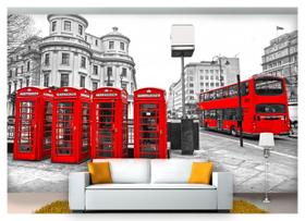 Papel De Parede Cidade Londres Cabine Ônibus Ncd155