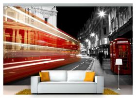Papel De Parede Cidade Londres Cabine Ônibus Ncd156