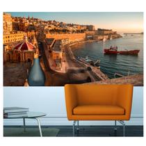 Papel De Parede Cidade Malta Europa Paisagem 2x1m Painel S98