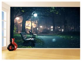Papel De Parede Cidade Noite Parque Banco Luz 3,5M Ncd360 Papel De Parede Cidade Noite Parque Banco Luz 3,5M Ncd360