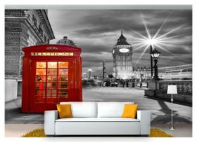 Papel De Parede Cidade Prédios Londres Cabine Ncd192