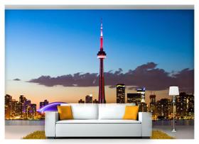 Papel De Parede Cidade Prédios Toronto 3D 6M² Ncd240