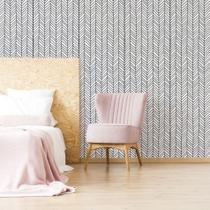 Papel de Parede Cinza Escuro e Branco Minimalista 57x270cm Papel de Parede Cinza Escuro e Branco Minimalista 57x270cm