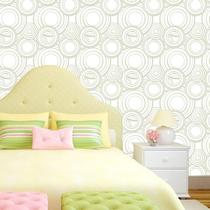 Papel De Parede Círculos Geométricos Verde Claro Autocolante Papel De Parede Círculos Geométricos Verde Claro Autocolante