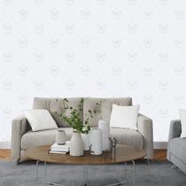 Papel de Parede Clássico Fantine Cinza ou Branco - Rolo com 10 Metros Revestimento Papel de Parede Clássico Fantine Cinza ou Branco - Rolo com 10 Metros Revestimento