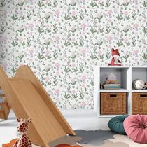 Papel de Parede Coleção Sonhos Cogumelos com Flores 4214